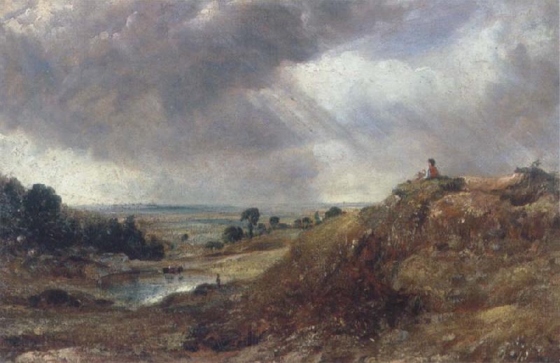 John Constable Branch Hill Pond,Hampstead Heath with a boy sitting on a bank Spain oil painting art